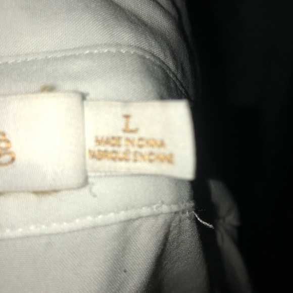 Bishop + Young -L- Crisp White Shirt elastic back- full sleeve- new or like new - Picture 14 of 14